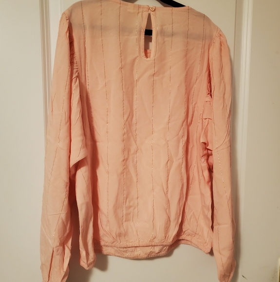 Girls Plus Sized Thereabouts Round Neck Long Sleeve Pink Blouse- XL- Casual - Picture 5 of 5